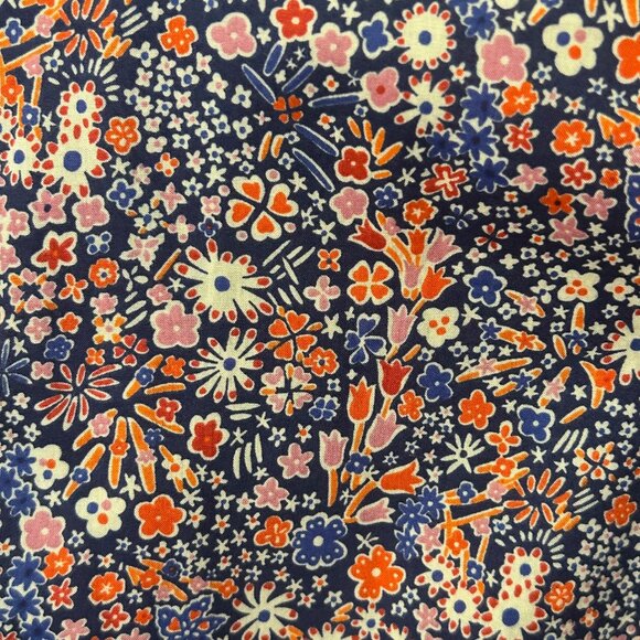 J.Crew Slim Fit Perfect Shirt in Liberty Kayoko Deep Blue Floral, Size 2 - Picture 6 of 7
